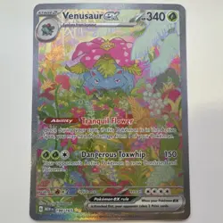 Pokemon Venusaur ex 198/165 Scarlet & Violet 151 Illustration Rare Holo 340HP - Image 1