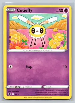 Cutiefly 11/15 McDonald's 2022 Promo Psychic Pokemon TCG Collectible Card - Image 1