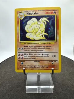 Pokemon TCG Ninetales 12/102 Base Set Holo Rare Vintage WOTC - Image 1