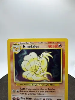 Pokemon TCG Ninetales 12/102 Base Set Holo Rare Vintage WOTC - Image 2