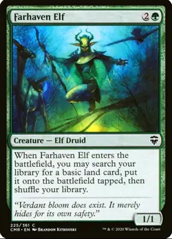 X 1 Farhaven Elf NM Commander Legends Druid 225 MTG Magic The Gathering - Image 1