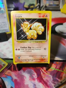 Pokemon Base Set 68/102 Vulpix 50 HP Error Correction NM+/Mint - Image 5
