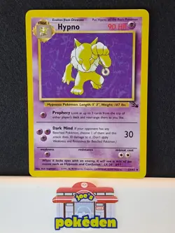 Hypno 23/62 Original Non-Holo Rare Fossil Set Pokemon LP - Image 1