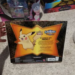 Pokemon TCG Pikachu V Promo Box Collection Shining Fates New Sealed 4 Packs - Image 3