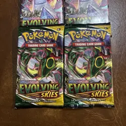 LOT OF 4 Pokemon Evolving Skies Booster Packs Factory Sealed NEW No Reserve 2021 - Image 2