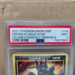Pokemon Celebrations 25th Anniversary Greninja Gold Star#144 Mint PSA 9 - Image 2