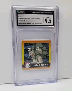 Golem #76 1999 Pokemon Artbox Sticker Graded CGC Mint 9.5 - Image 2