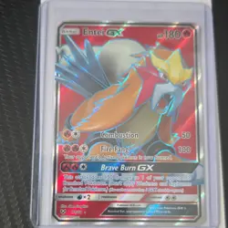 Pokemon Entei GX Full Art Ultra Rare Holo Shining Legends 71/73 180 HP - Image 1