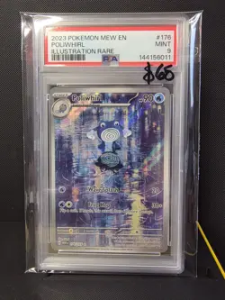 Poliwhirl 176/165 Illustration Rare Holo Pokemon Scarlet & Violet 151 PSA 9 - Image 1