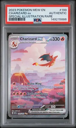 2023 POKEMON MEW EN-151 SPECIAL ILLUSTRATION RARE CHARIZARD EX PSA AUTHENTIC - Image 1