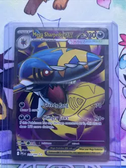 Pokemon TCG Phantasmal Flame Mega Sharpedo Ex 113/094 Ultra Rare Near Mint NM - Image 1