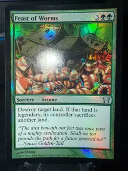 MTG Magic the Gathering Champions of Kamigawa Foil Feast of Worms - Image 1