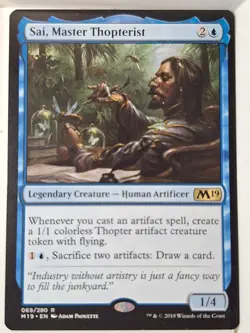 Sai, Master Thopterist - Magic 2019 Core Set M19 - Magic the Gathering MTG Nice! - Image 1
