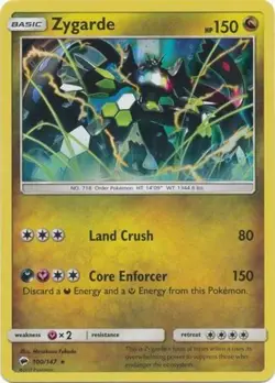 x1 Zygarde - 100/147 - Holo Rare Pokemon SM3 Burning Shadows M/NM - Image 1