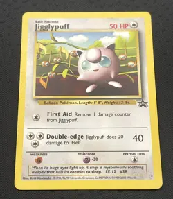 Jigglypuff 7 Black Star Rare Promo WOTC Pokemon LP First Movie Soundtrack - Image 2