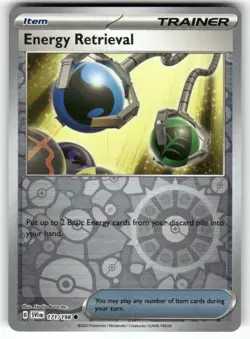 POKEMON ENERGY RETRIEVAL 171/198 COMMON SCARLET & VIOLET REVERSE HOLO NM - Image 1