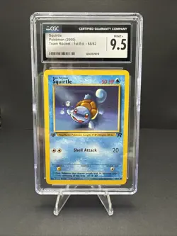 Squirtle Pokemon 2000 Team Rocket 1st Edition 68/82 CGC 9.5 - Image 1