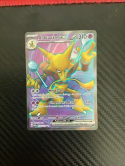 Alakazam EX #188/165 Holo Full Art Ultra Rare English Pokemon 151 Pokemon TCG NM - Image 1