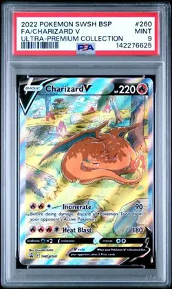 SEQUENTIAL PSA 9 CHARIZARD V SWSH260 VMAX SWSH261 UPC BLACK STAR PROMO POKEMON - Image 2