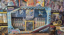 Pokemon Crown Zenith Shiny Zacian Premium Figure Collection Box 11 Booster Packs - Image 1