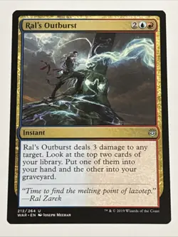 MTG War of the Spark Ral's Outburst 212/264 NM - Image 1