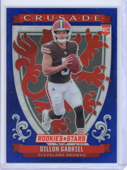2025 Panini Rookies & Stars #14 Dillon Gabriel RC Crusade Blue /50 Browns - Image 1