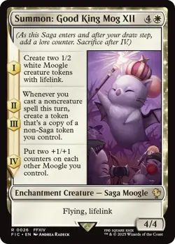 Summon: Good King Mog XII 0026 MTG Commander FINAL FANTASY Rare NP - Image 1