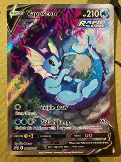 Pokemon Vaporeon TCG SWSH181 Black Star Promo Card - NM-2 - Image 1