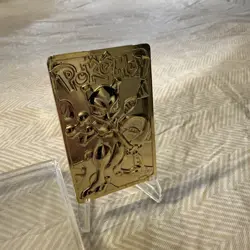 1999 Pokemon Burger King 23K Gold Plated Pokemon Card - Mewtwo - Image 1