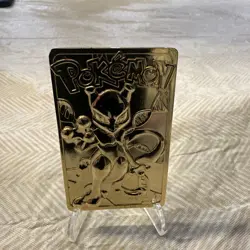 1999 Pokemon Burger King 23K Gold Plated Pokemon Card - Mewtwo - Image 2