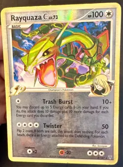 Rayquaza 8/147 2009 Supreme Victors Pokemon Card TCG Reverse Holo Rare - Mp/Hp - Image 2