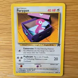 PORYGON 48/82 POKEMON CARD (TEAM ROCKET SET) - Image 1