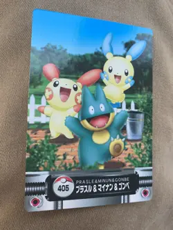 Minun Plusle Munchlax Pokemon Zukan Card #405 Japanese Nintendo 2004 NM - Image 3