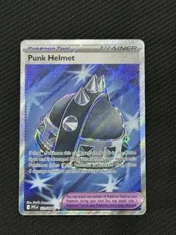 Pokemon Punk Helmet 121/094 Me02: Phantasmal Flames Ultra Rare Holo Trainer Card - Image 1