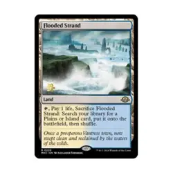 WOTC MtG Prerelease Promos Flooded Strand (R) (Foil) NM - Image 1
