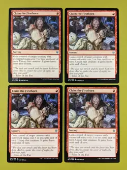 Claim the Firstborn x4 Throne of Eldraine 4x Playset MTG Magic the Gathering - Image 1