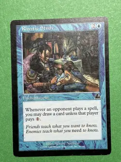 **Rhystic Study** ~Prophecy~ MTG: Magic the Gathering- Moderate Play (MP) - Image 1