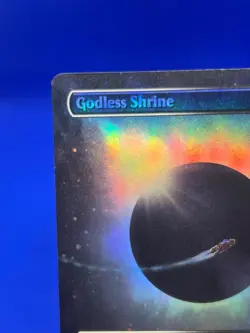 Magic the Gathering Unfinity Godless Shrine 282 Borderless Foil Land NM/LP - Image 3