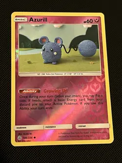 Pokemon TCG Cosmic Eclipse 146/236 Azurill Reverse Holo - NM - Image 1