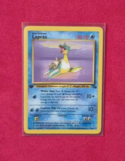 Lapras 1st Edition - NM (very good copy) - Fossil 1999 - Vintage #25/62 Pokemon - Image 1