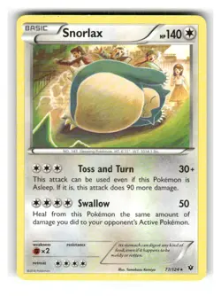 Snorlax 77/124 Rare Fates Collide Pokemon Lightly Played - Image 1