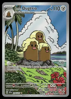 Pokemon Cards Alolan Dugtrio 208/191 Surging Sparks Illustration Rare NM - Image 1