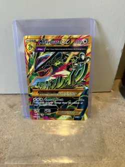 2015 Pokemon XY Ancient Origins M Mega Rayquaza EX 98/98 Full Art Holo Rare - Image 3