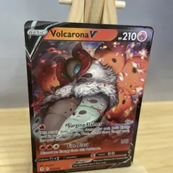 Pokemon Volcarona V #21/203 Sword & Shield Evolving Skies Holo NM - Image 2