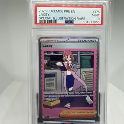 2025 POKEMON PRE EN-PRISMATIC EVOLUTIONS SPECIAL ILLUSTRATION RARE LACEY PSA 9 - Image 1