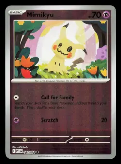 Mimikyu 042/094 Common Phantasmal Flames Pokemon Reverse Holo Near Mint - Image 1