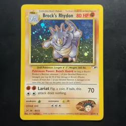 Pokemon Vintage Holo Brock's Rhydon 2/132 Gym Heroes Wotc 2000 - Image 1