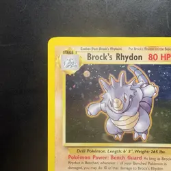 Pokemon Vintage Holo Brock's Rhydon 2/132 Gym Heroes Wotc 2000 - Image 2