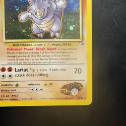 Pokemon Vintage Holo Brock's Rhydon 2/132 Gym Heroes Wotc 2000 - Image 4