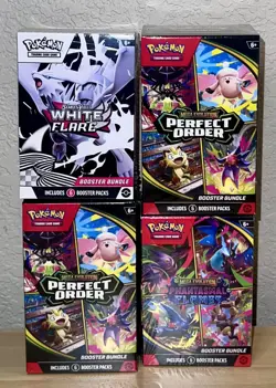Pokemon Booster Bundle Lot White Flare, Phantasmal Flames, Perfect Order x2 - Image 1